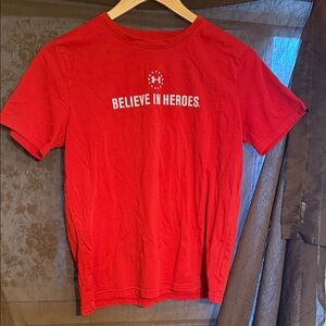 Boys Under Armour Red Wounded Warrior Project Short Sleeve Tee